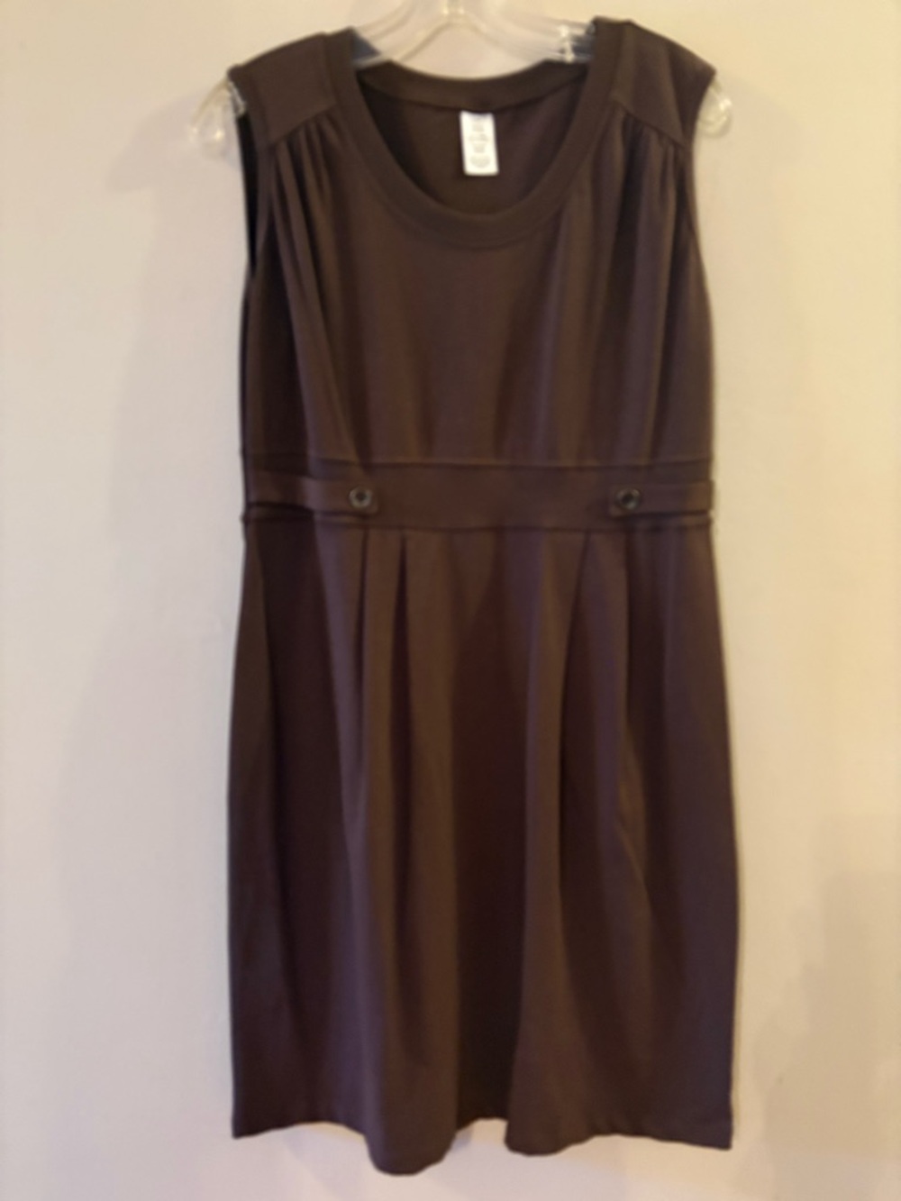 Avon Brown Sleeveless Midi Dress, Sz L.